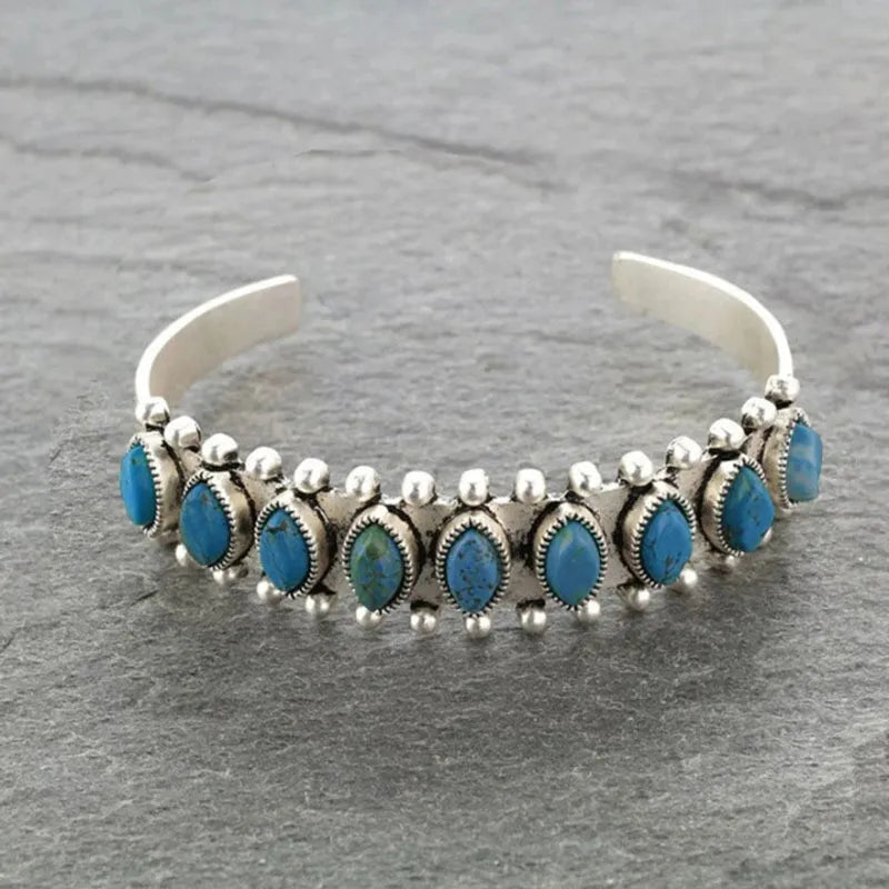 Turquoise Alloy Open Bracelets - 6 Styles Bumpkin Ranchwear