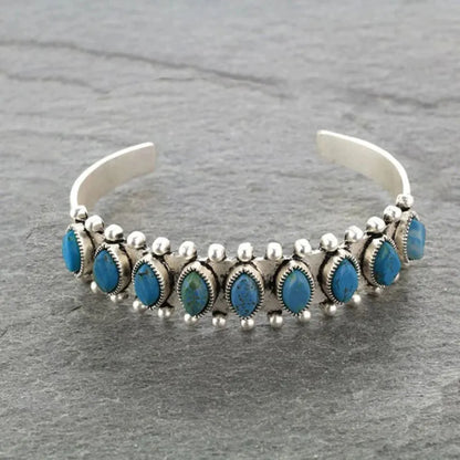 Turquoise Alloy Open Bracelets - 6 Styles Bumpkin Ranchwear