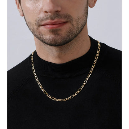 Gold Chain Necklace Collection - 14K Solid Yellow Gold Filled Figaro Chain Necklaces for Women and Men with Different Sizes (2.8Mm, 3.7Mm, 4.7Mm, 5.6Mm)