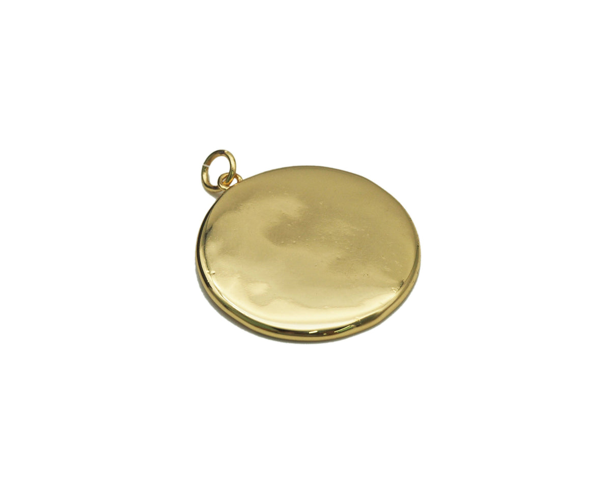 Gold Enamel Skull Charm, Sku#Y606