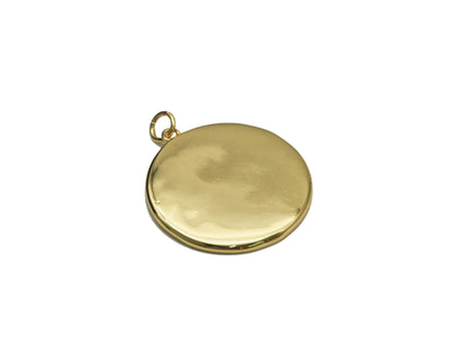 Gold Enamel Skull Charm, Sku#Y606