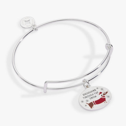 'Dachshund Through The Snow' Dog Charm Bangle ALEX AND ANI