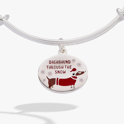 'Dachshund Through The Snow' Dog Charm Bangle ALEX AND ANI