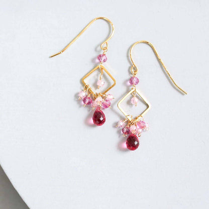 Dark Pink Tourmaline Pixy EarringsTiny, but packed with sparkle, our Pixy Earrings are the perfect little luxury.
- Dark Pink Tourmaline briolettes with rose quartz and pink tourmaline gemstones- 1.2EarringsPARKEN JEWELRYVettedArcDark Pink Tourmaline