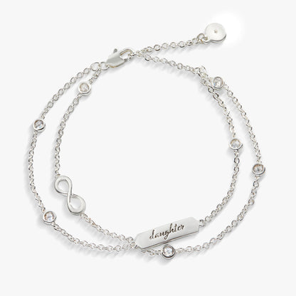 Daughter Infinity Chain Double Strand Bracelet ALEX AND ANI