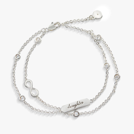 Daughter Infinity Chain Double Strand Bracelet ALEX AND ANI