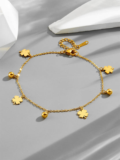Gold Four-Leaf Clover Luxury Bracelet