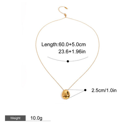 18K Gold Geometric Design Trendy Personality Necklace