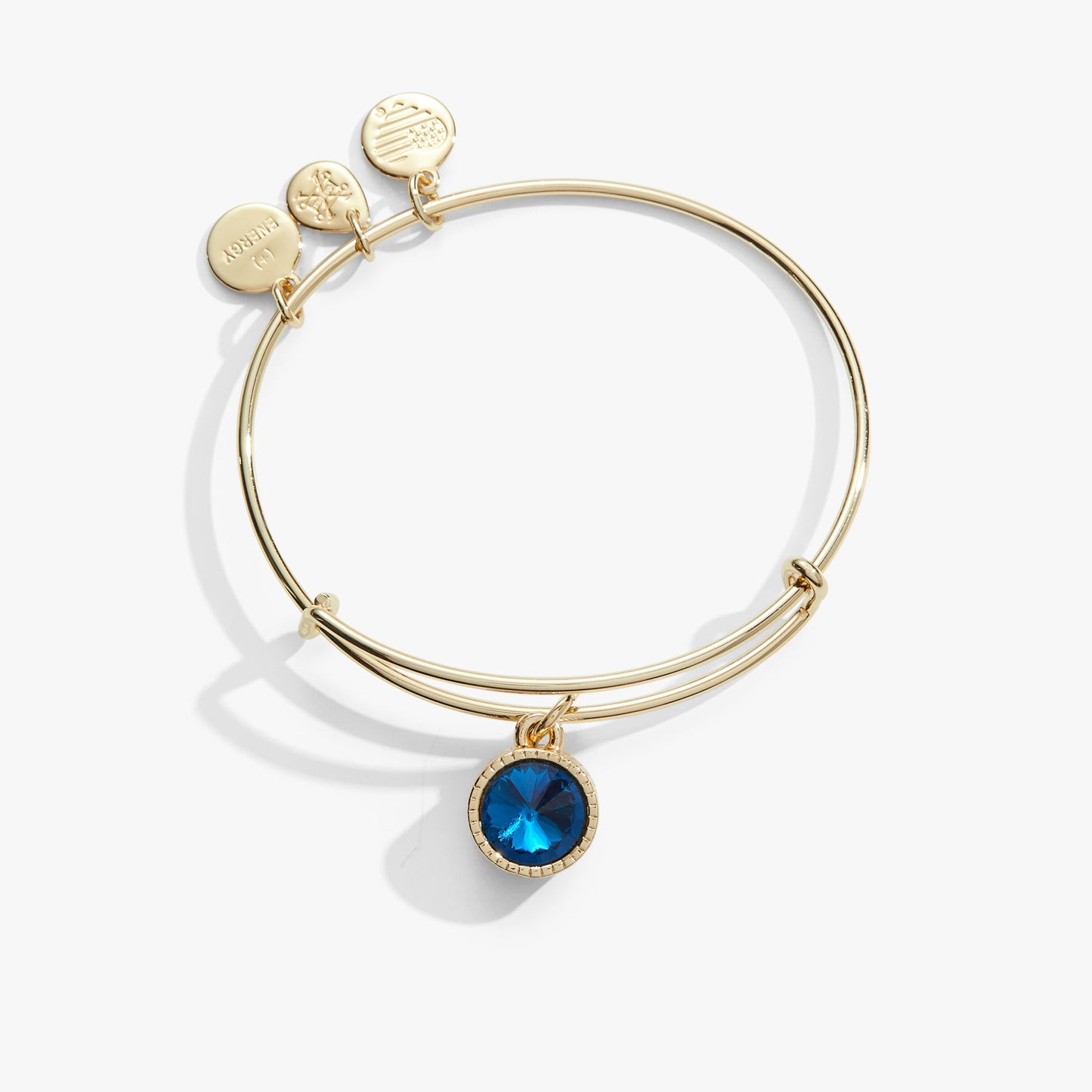 December Birthstone Charm Bangle, Blue Zircon ALEX AND ANI