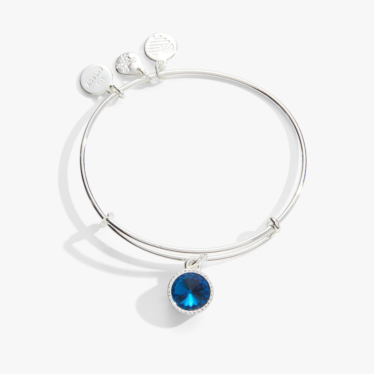 December Birthstone Charm Bangle, Blue Zircon ALEX AND ANI