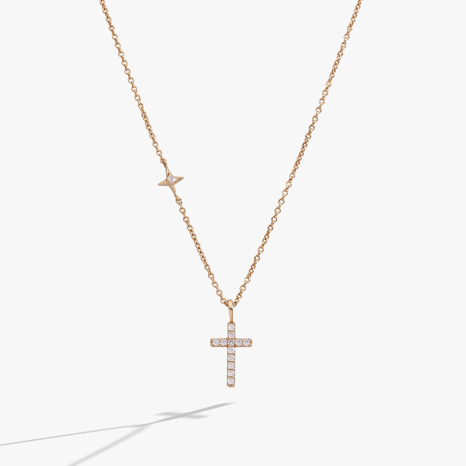 Cross Delicate Pave Crystal Pendant Necklace ALEX AND ANI