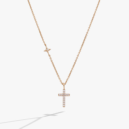 Cross Delicate Pave Crystal Pendant Necklace ALEX AND ANI