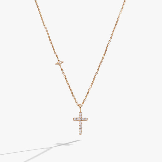 Cross Delicate Pave Crystal Pendant Necklace ALEX AND ANI