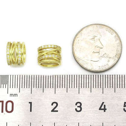 CZ Spacer Beads, Sku#Y621