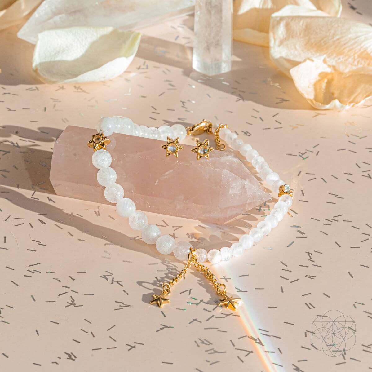 Divine Intuition - Moonstone Anklet and Earrings Set Conscious Items