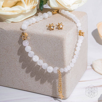 Divine Intuition - Moonstone Anklet and Earrings Set Conscious Items