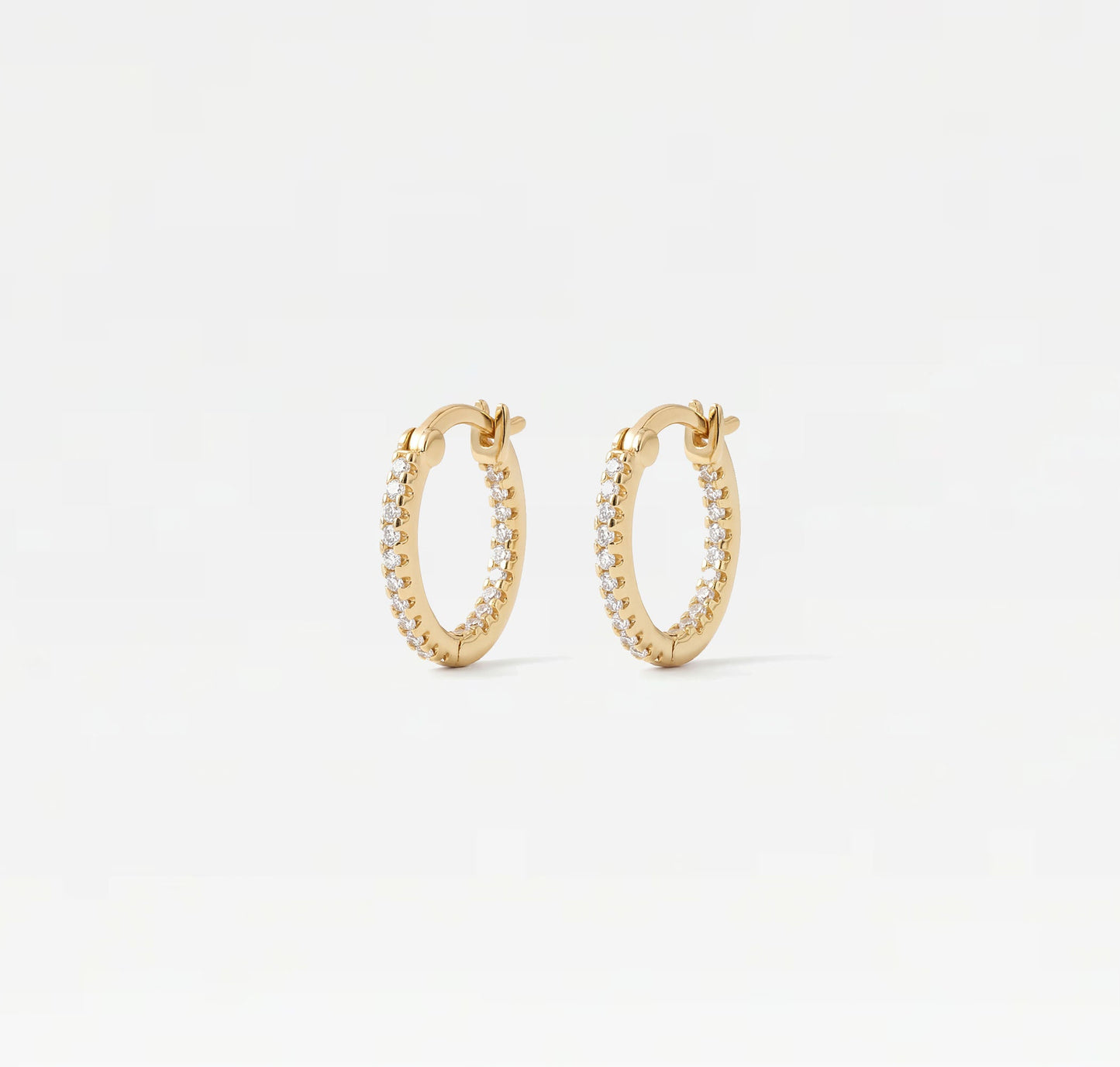 The Double Pavé Essential Huggie Hoop Earrings