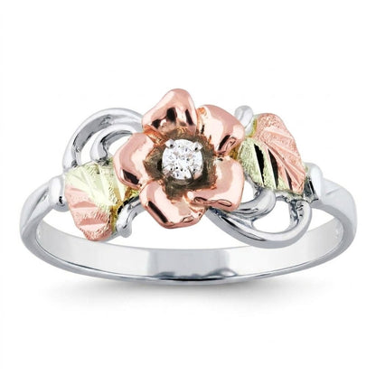 Red Diamond Rose - Black Hills Gold Ladies Ring