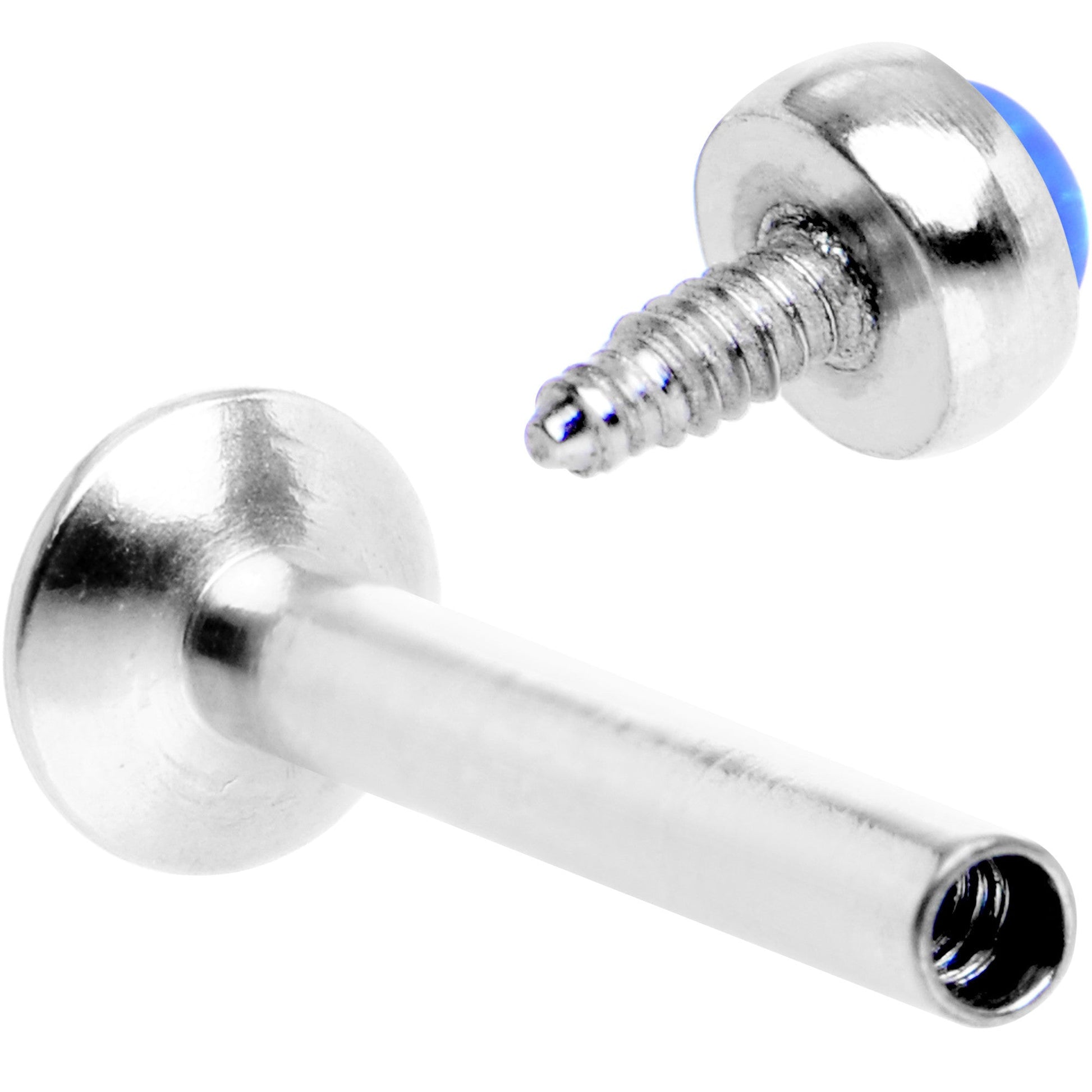 5/16 Blue Synthetic Opal Internally Threaded Daith Cartilage Tragus BodyCandy
