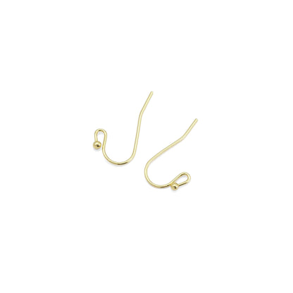 Gold Earring hooks Earring wire, Sku#Y883