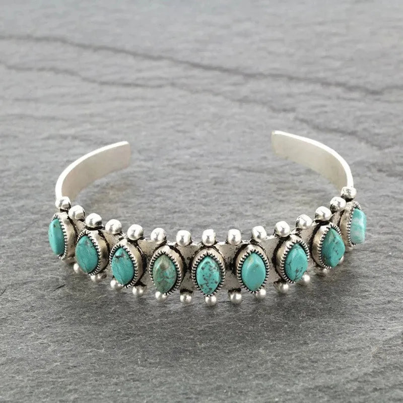 Turquoise Alloy Open Bracelets - 6 Styles Bumpkin Ranchwear