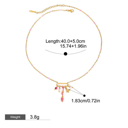 18K gold heart shape with "MOM" design exquisite and dazzling necklace