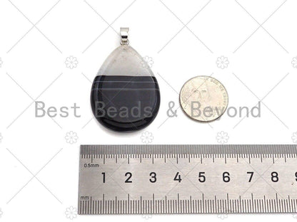 High Quality Natural Agate Teardrop Shape Pendant, Necklace Agate Pendant,30x40mm,Sku#YK20