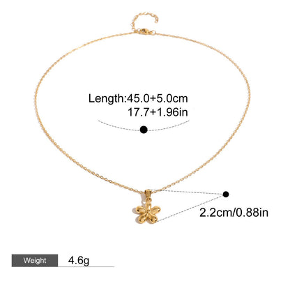 18K Gold Geometric Design Trendy Personality Necklace