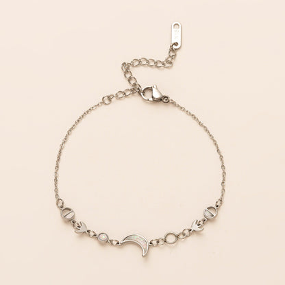 18k gold moon crescent gold-plated silver bracelet