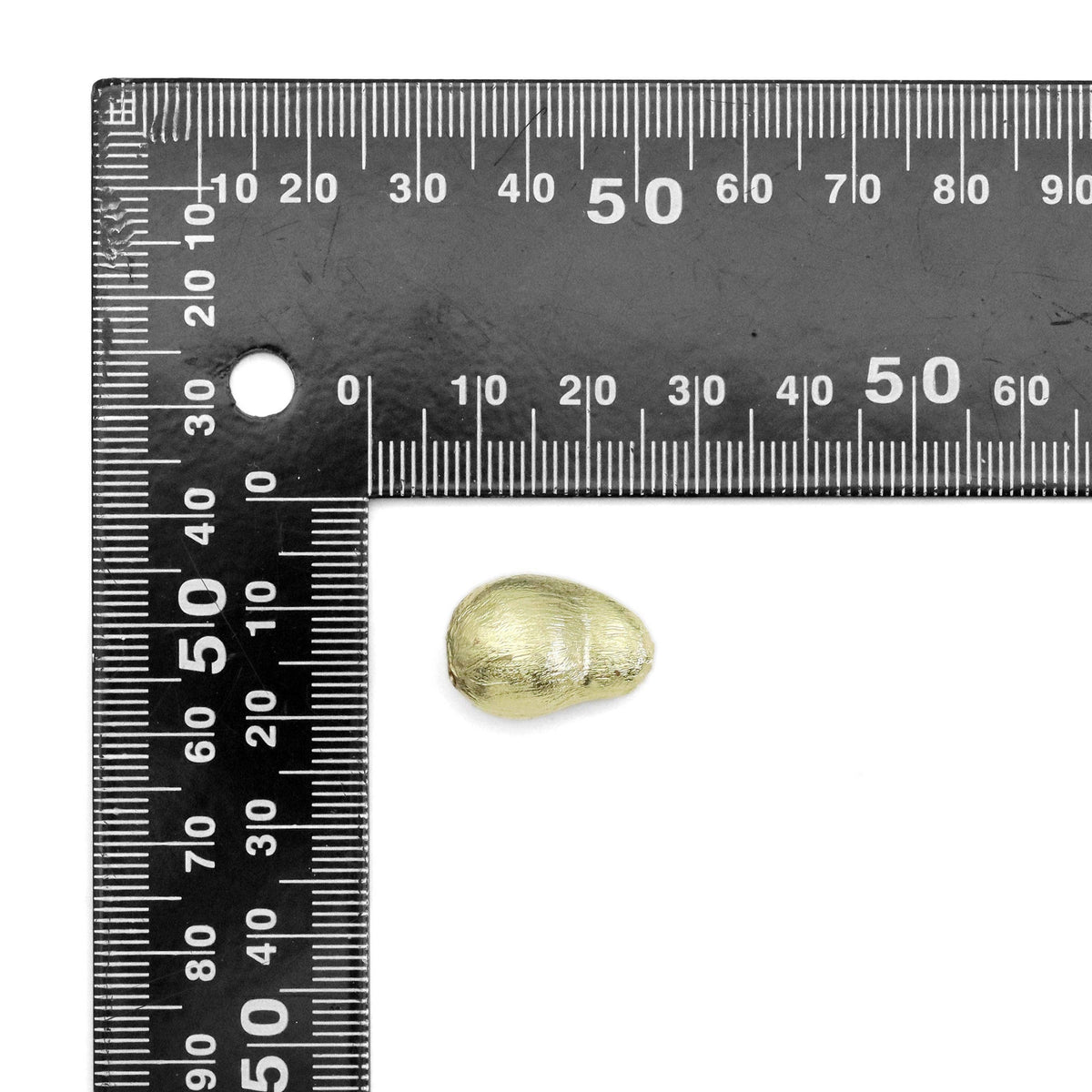 Gold Brushed Gold Bean Space Bead, Sku#Y919