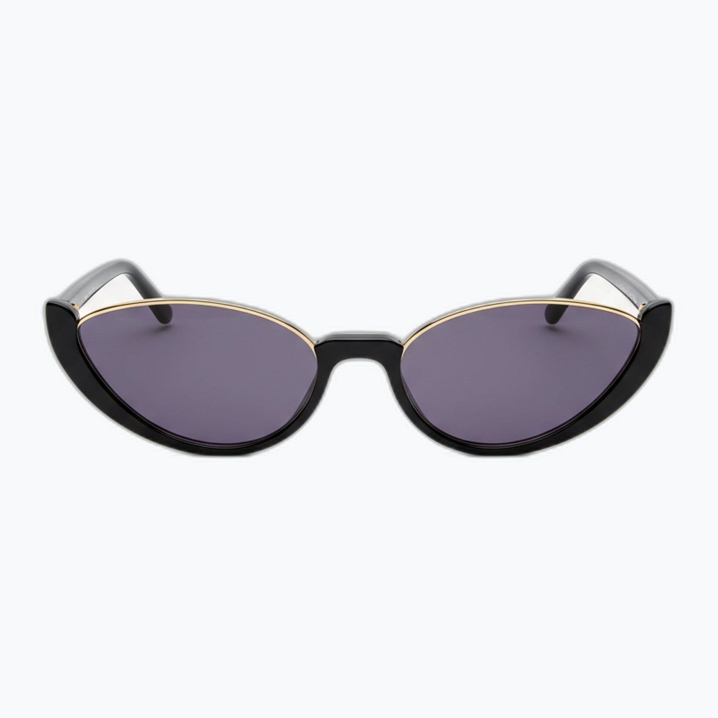 Cosmic Oval Cat Eye Sunglasses With Golden Brow Bar Nineties Vintage Jaxy Eyewear