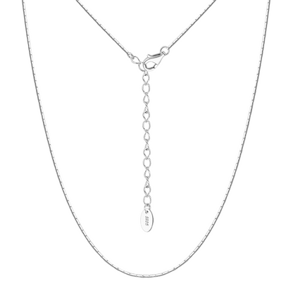 925 Sterling Silver Sterling  Chain Necklace with Adjustable Extender and S Charm