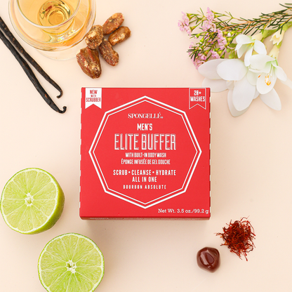 20+ Men's Elite Buffer | Black Scrubber Spongellé