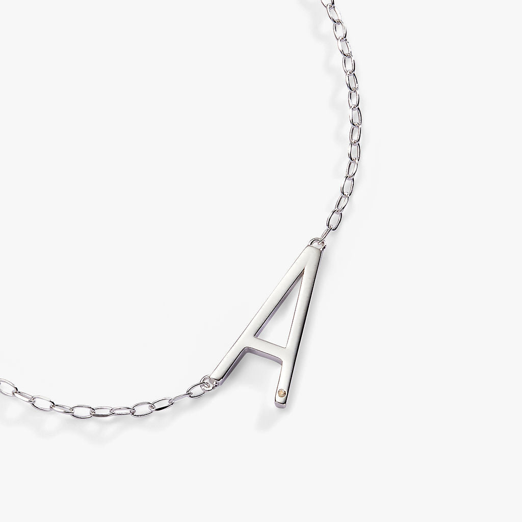 Initial A Precious Elongated Necklace ALEX AND ANI