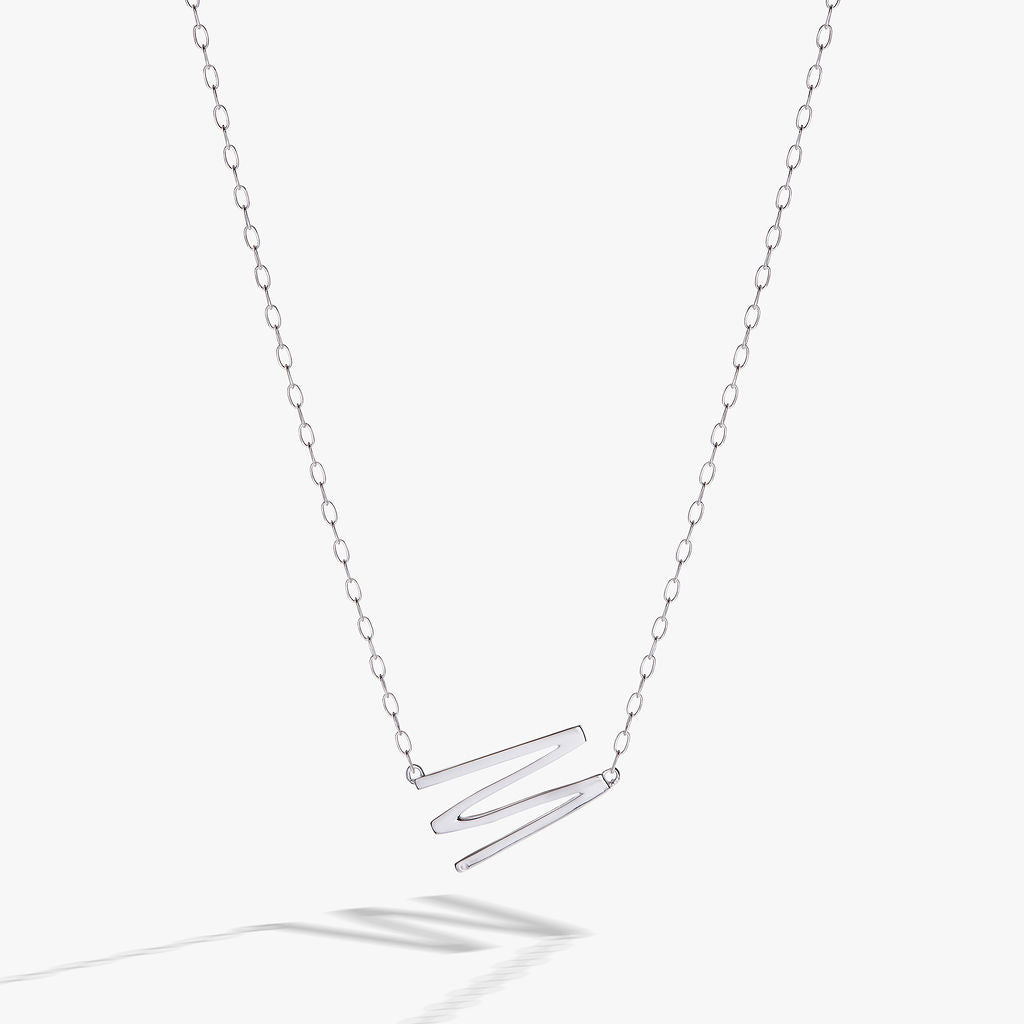 Initial M Precious Elongated Necklace ALEX AND ANI