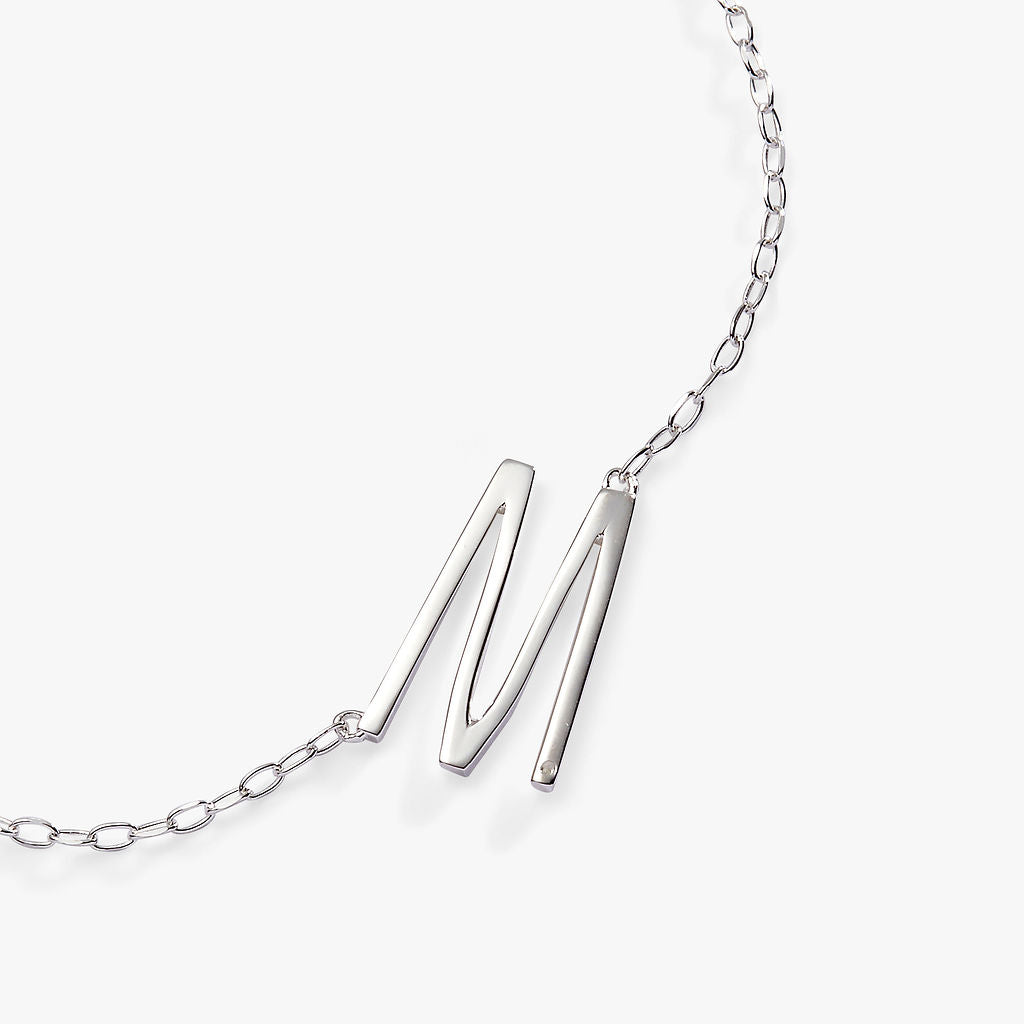 Initial M Precious Elongated Necklace ALEX AND ANI