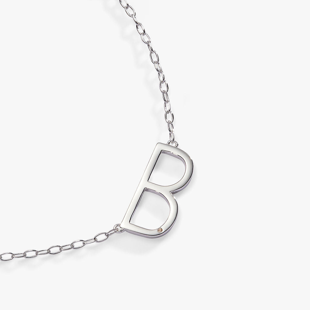Initial B Precious Elongated Necklace ALEX AND ANI