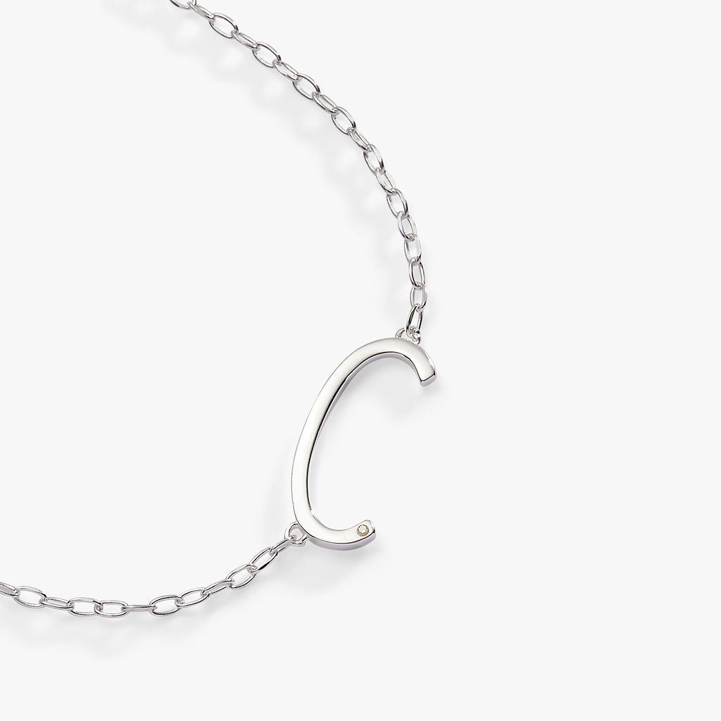 Initial C Precious Elongated Necklace ALEX AND ANI