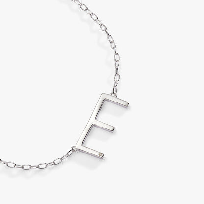 Initial E Precious Elongated Necklace ALEX AND ANI