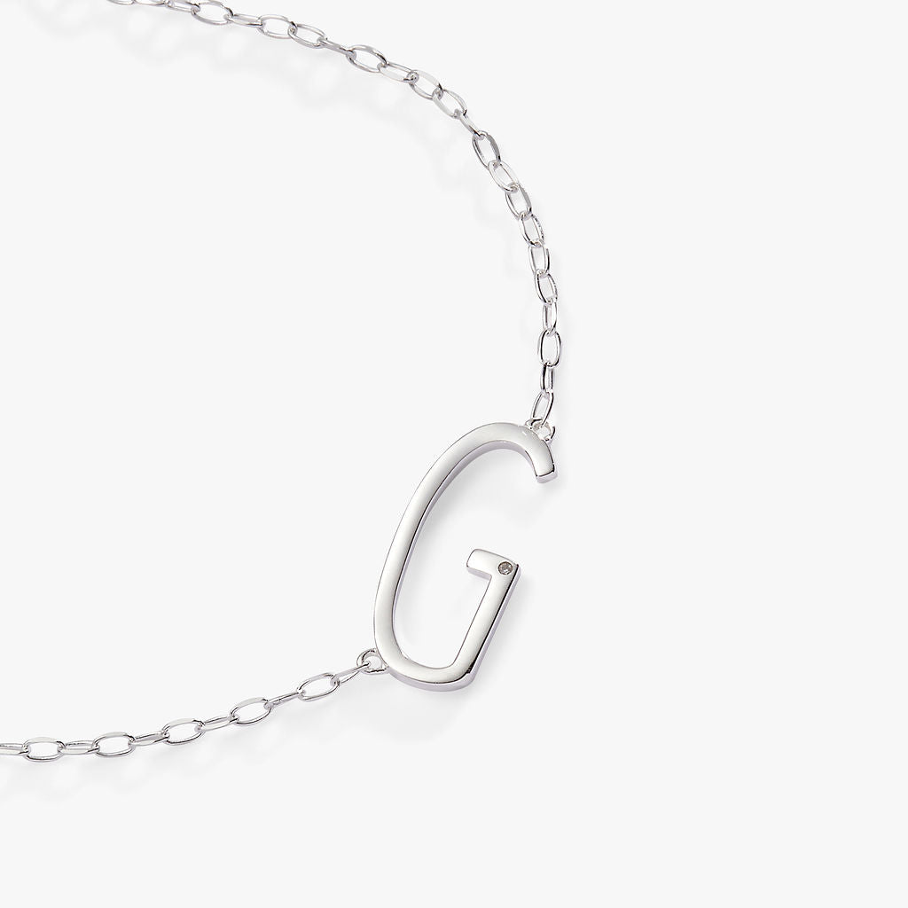 Initial G Precious Elongated Necklace ALEX AND ANI