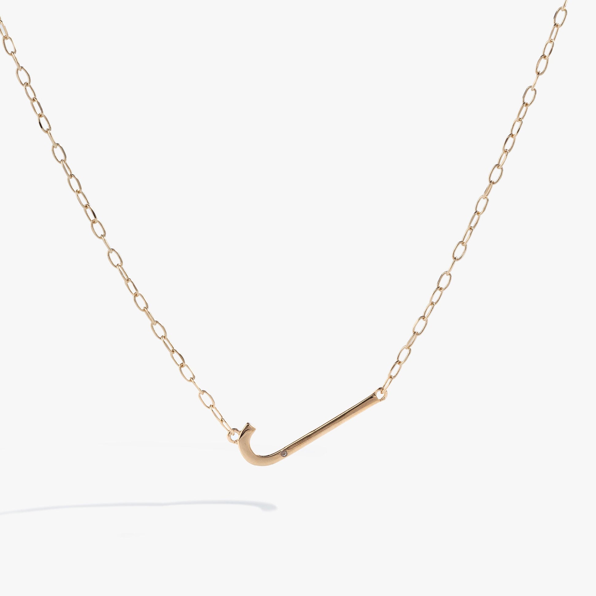 Initial J Precious Elongated Necklace ALEX AND ANI