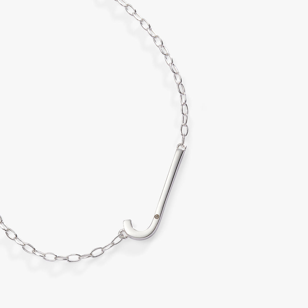 Initial J Precious Elongated Necklace ALEX AND ANI