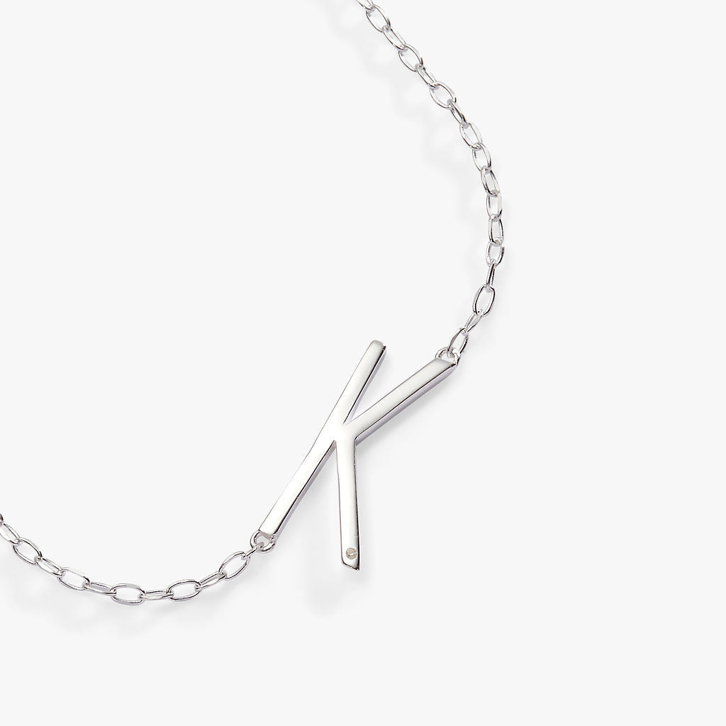 Initial K Precious Elongated Necklace ALEX AND ANI