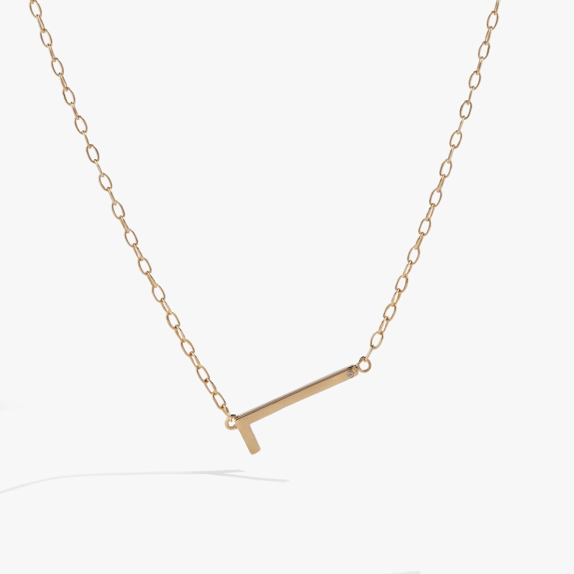 Initial L Precious Elongated Necklace ALEX AND ANI