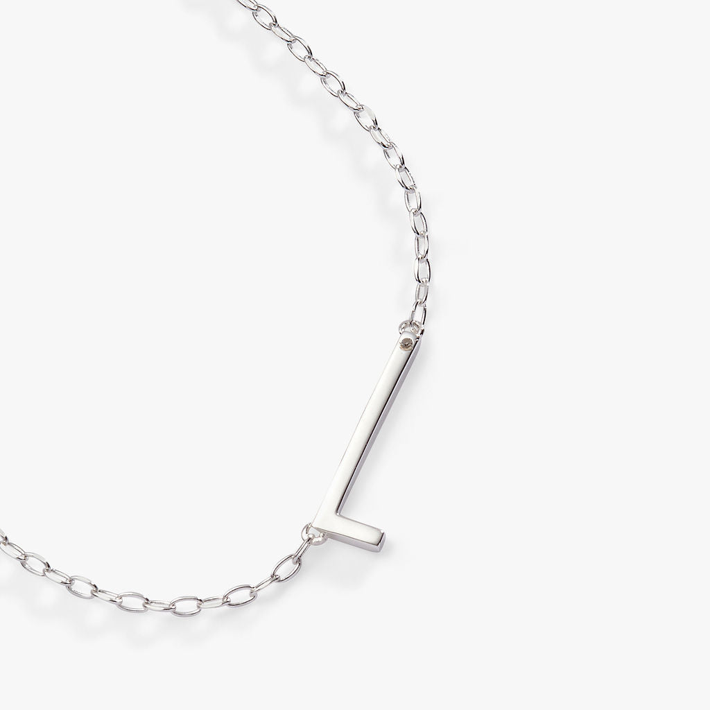 Initial L Precious Elongated Necklace ALEX AND ANI