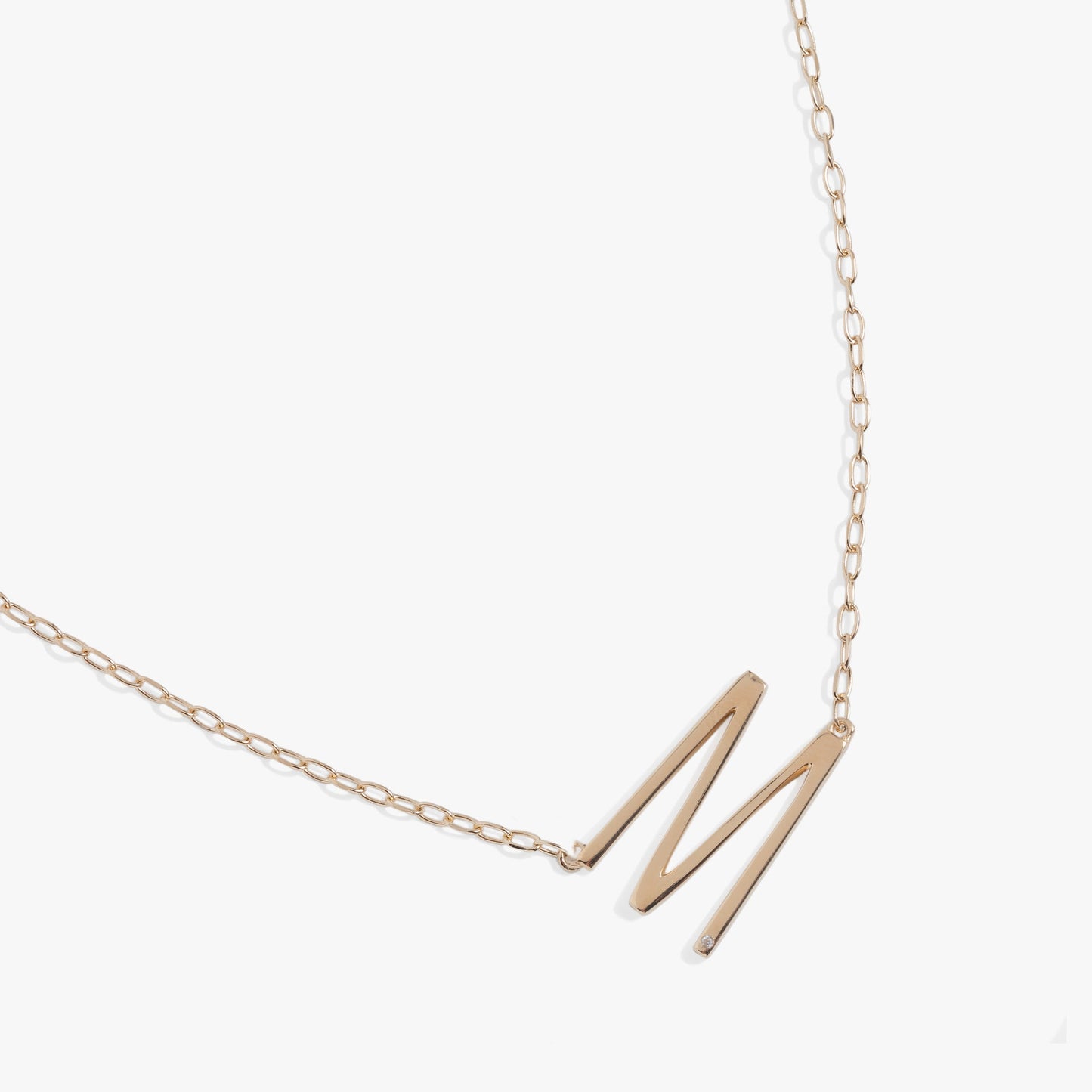 Initial M Precious Elongated Necklace ALEX AND ANI