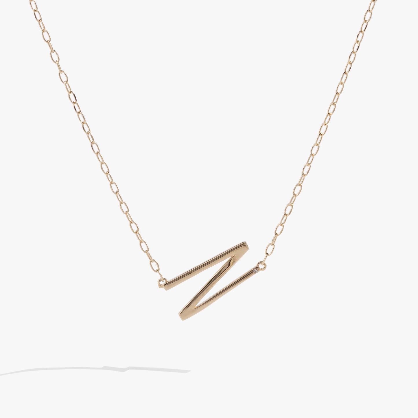 Initial N Precious Elongated Necklace ALEX AND ANI