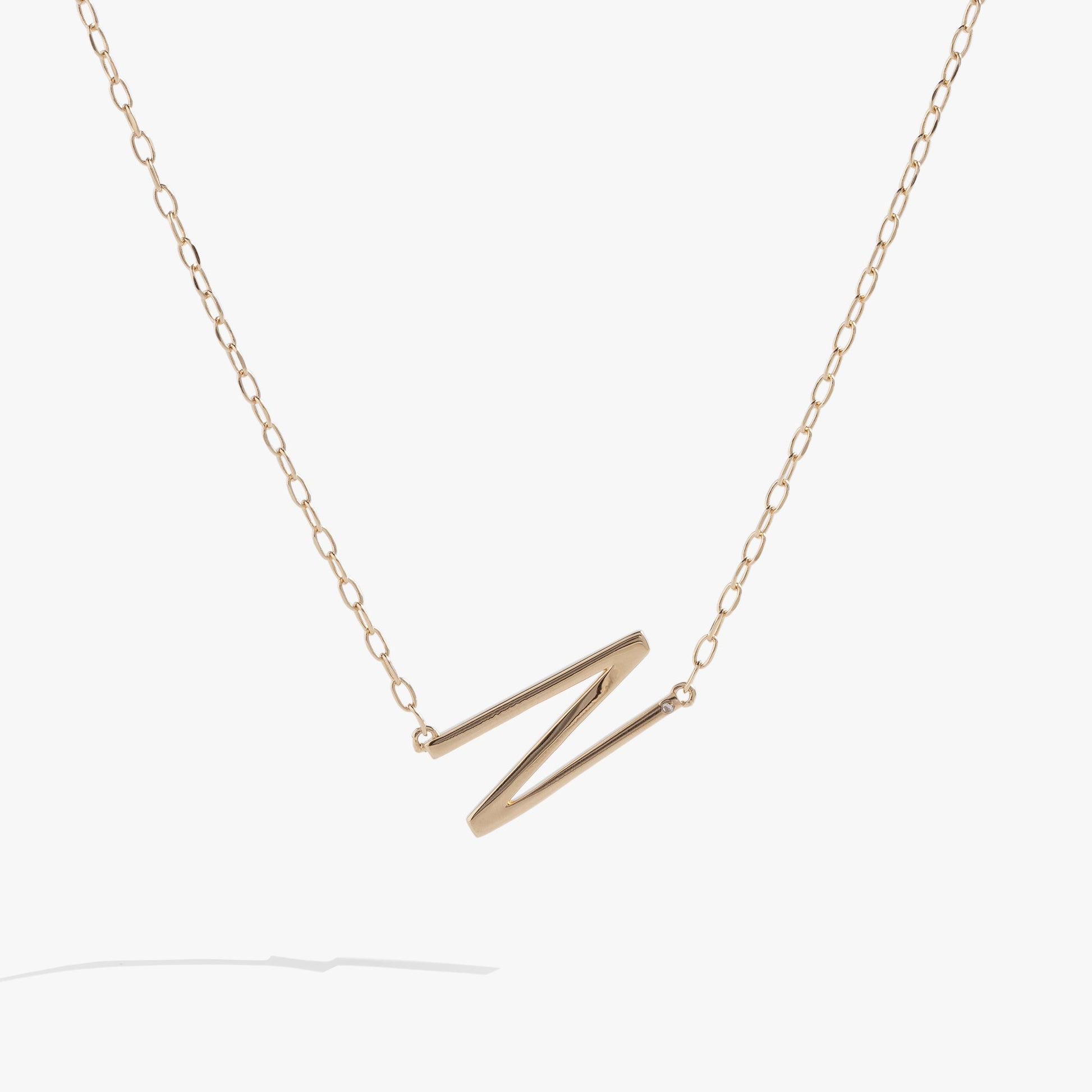Initial N Precious Elongated Necklace ALEX AND ANI