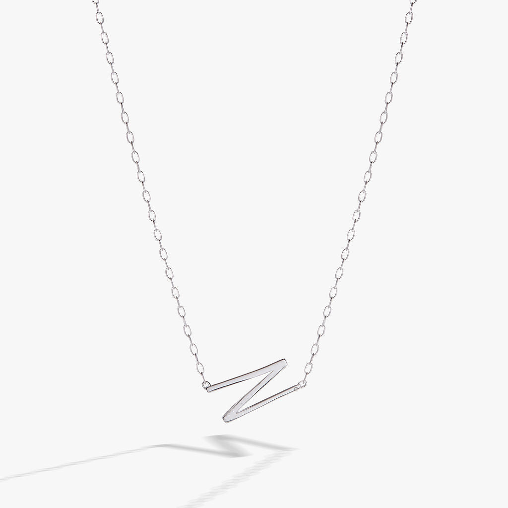 Initial N Precious Elongated Necklace ALEX AND ANI