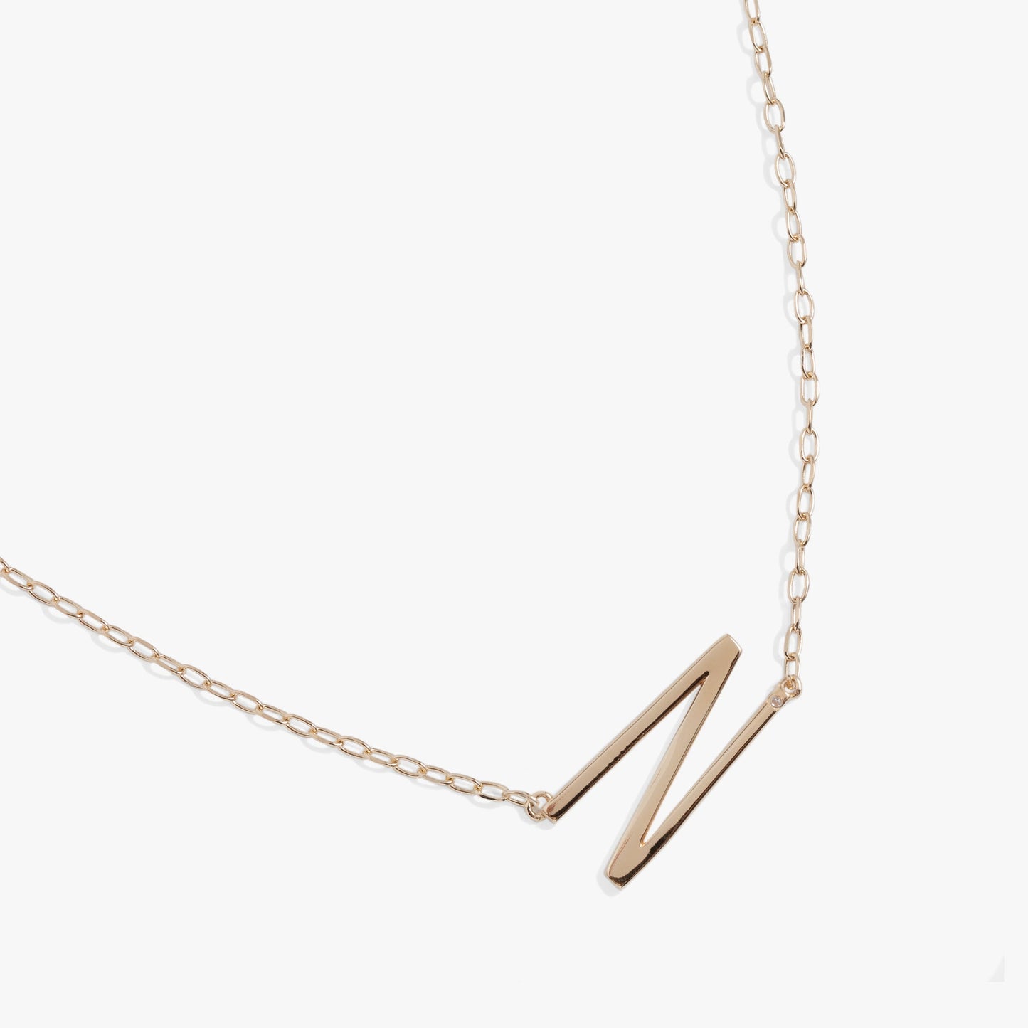 Initial N Precious Elongated Necklace ALEX AND ANI